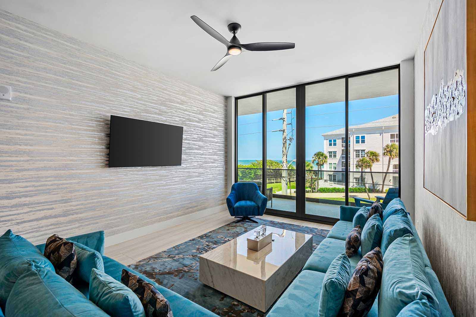 Living Room w/ Ocean View