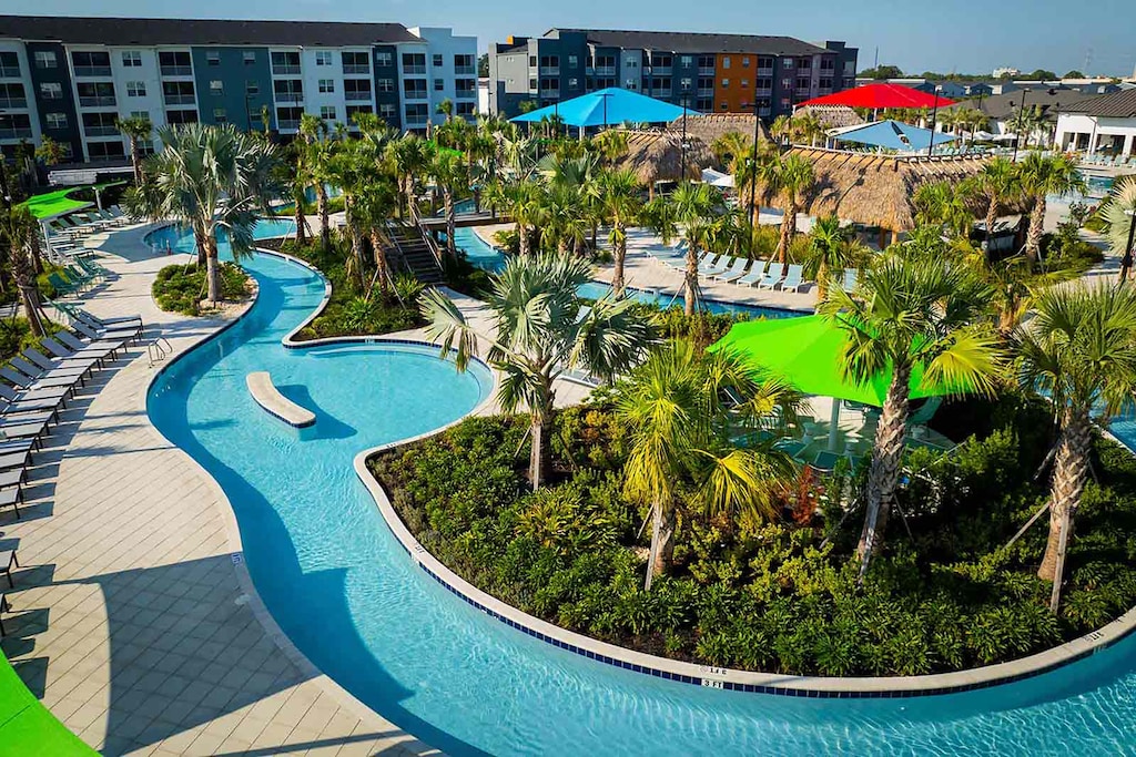 Relax under the warm Florida sun as you float around the Aqua Bay Lazy Loop