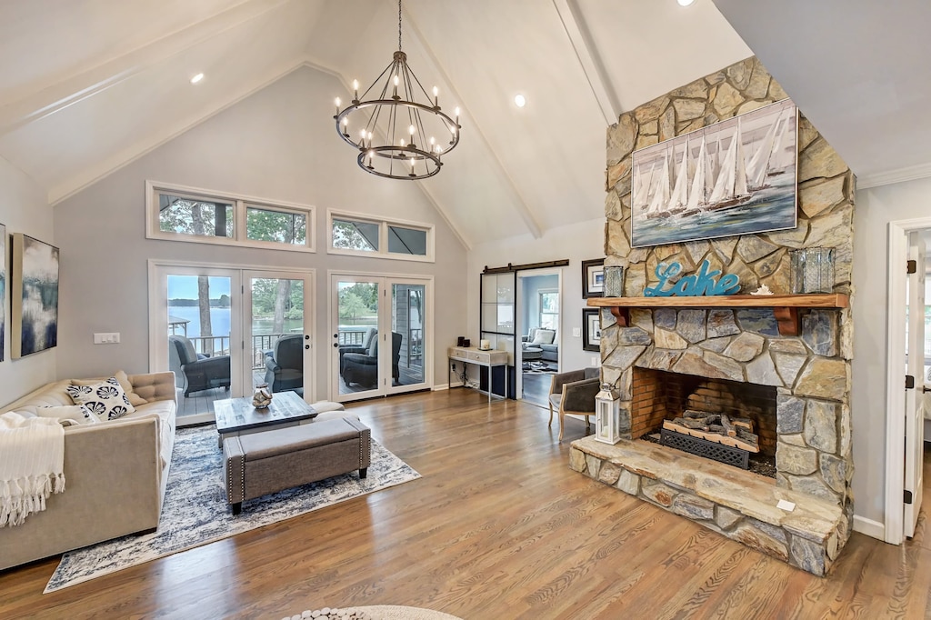 The most charming A-Frame on Lake Norman! Recently renovated with a fresh coat of paint and a Pottery Barn-style living space.