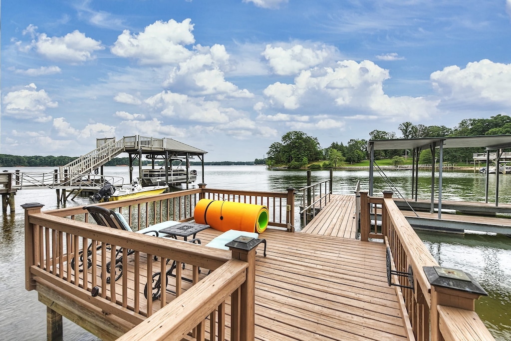 Dock with lounging deck, catch your rays on this sunning deck. (please note swim mat is no longer available)