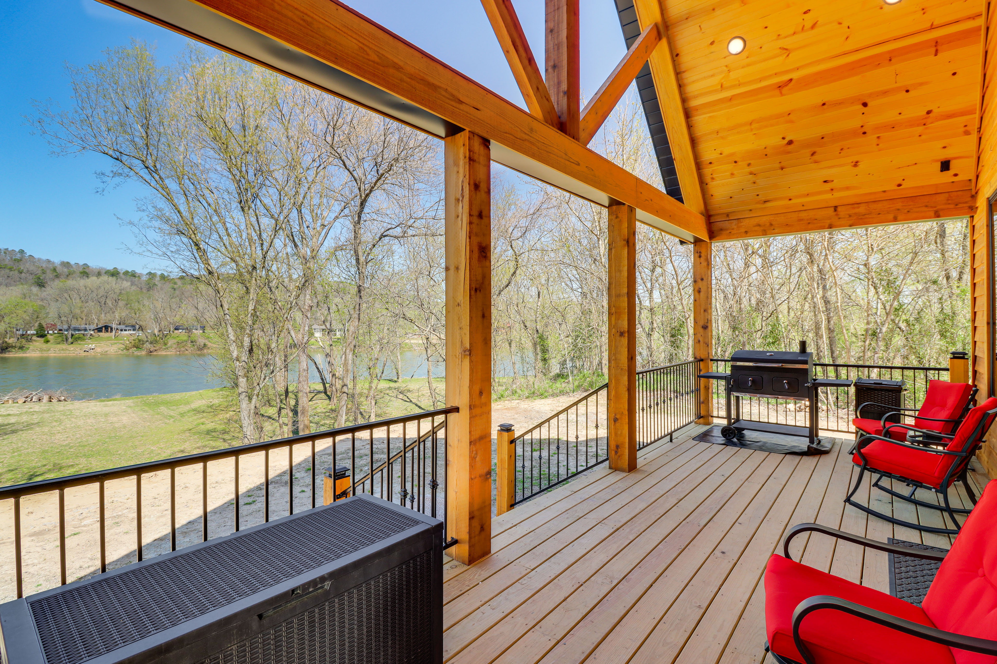 Property Image 1 - Riverfront Mountain View Cabin w/ Deck & Grill!
