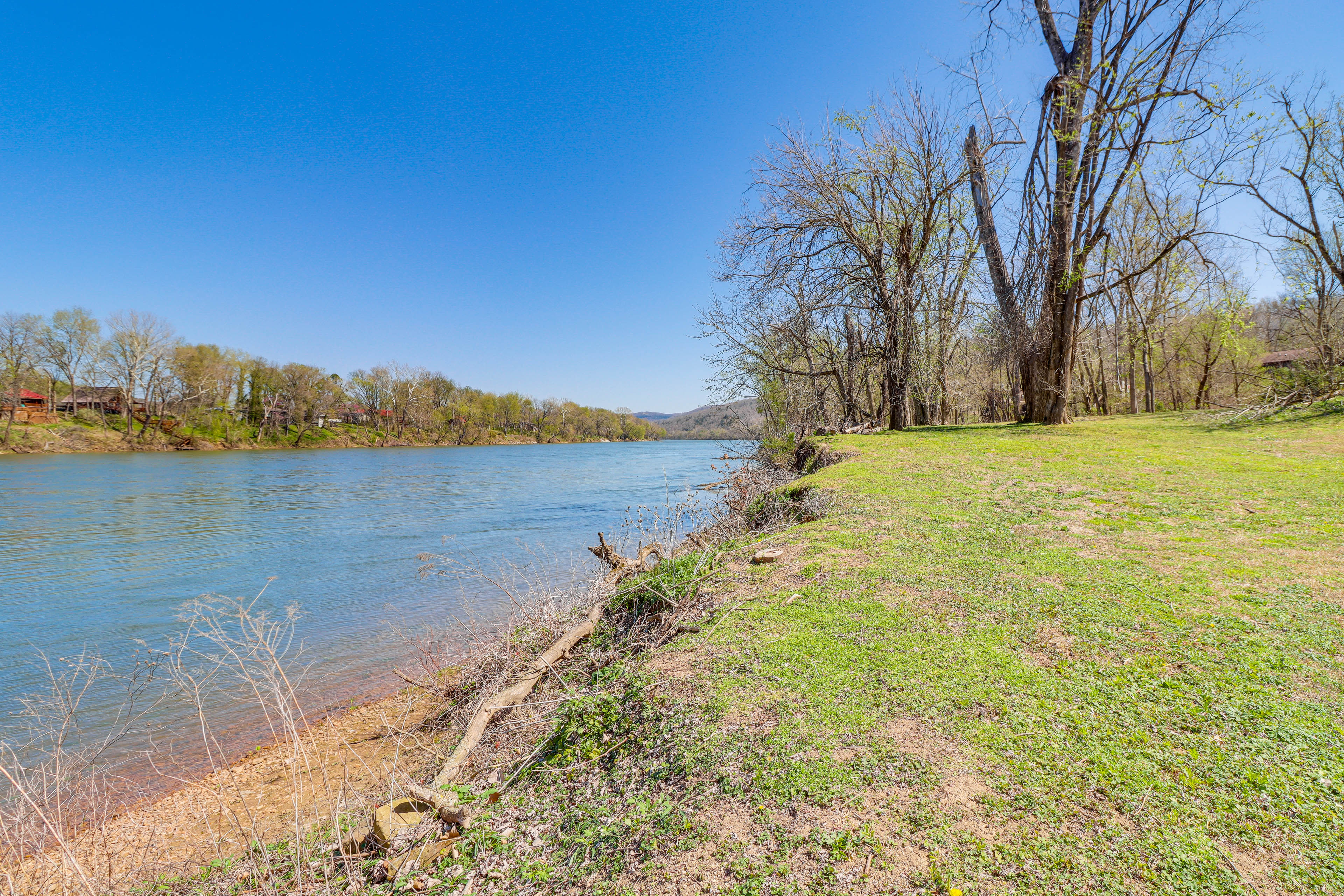 Property Image 2 - Riverfront Mountain View Cabin w/ Deck & Grill!