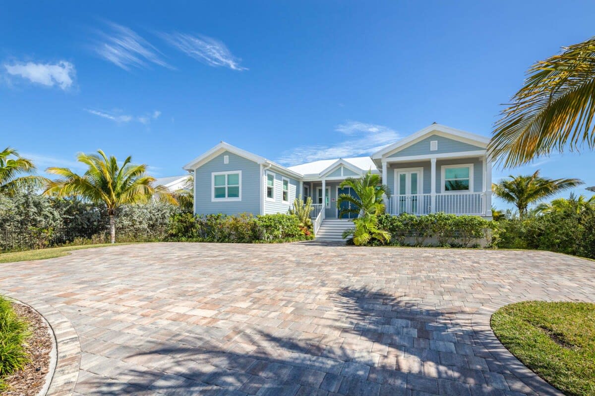 Front Porch and Large Driveway for Multiple Vehicles