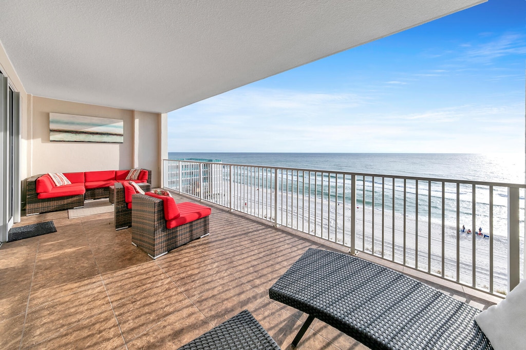 Soak up the sun on the balcony