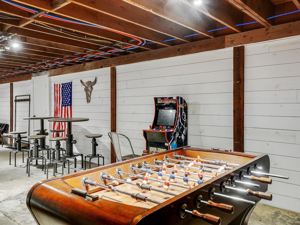 Feeling competitive? Take on your friends with some friendly matches of foosball and Mortal Kombat!