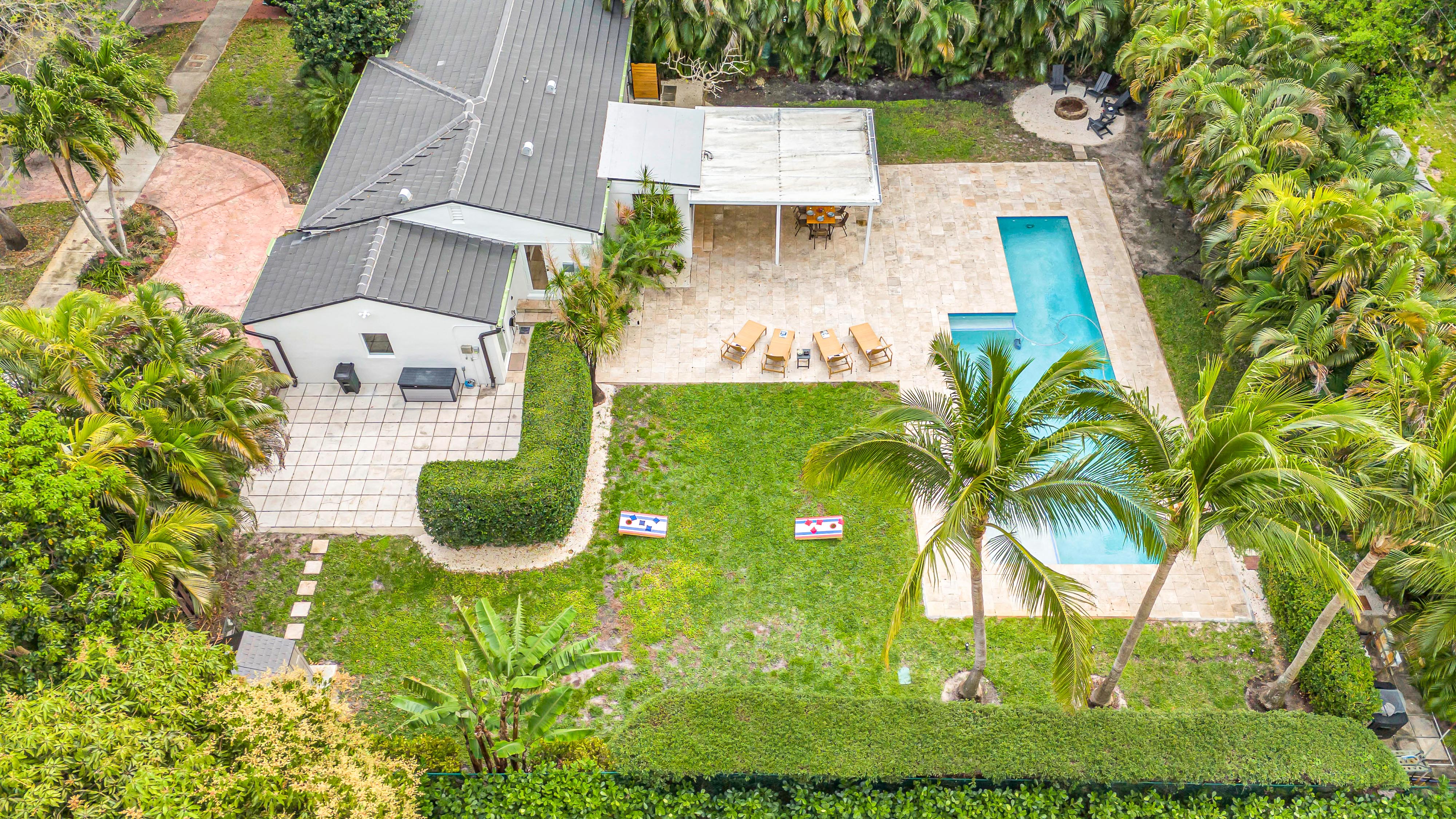 Aerial View | Showcasing the fenced-in backyard