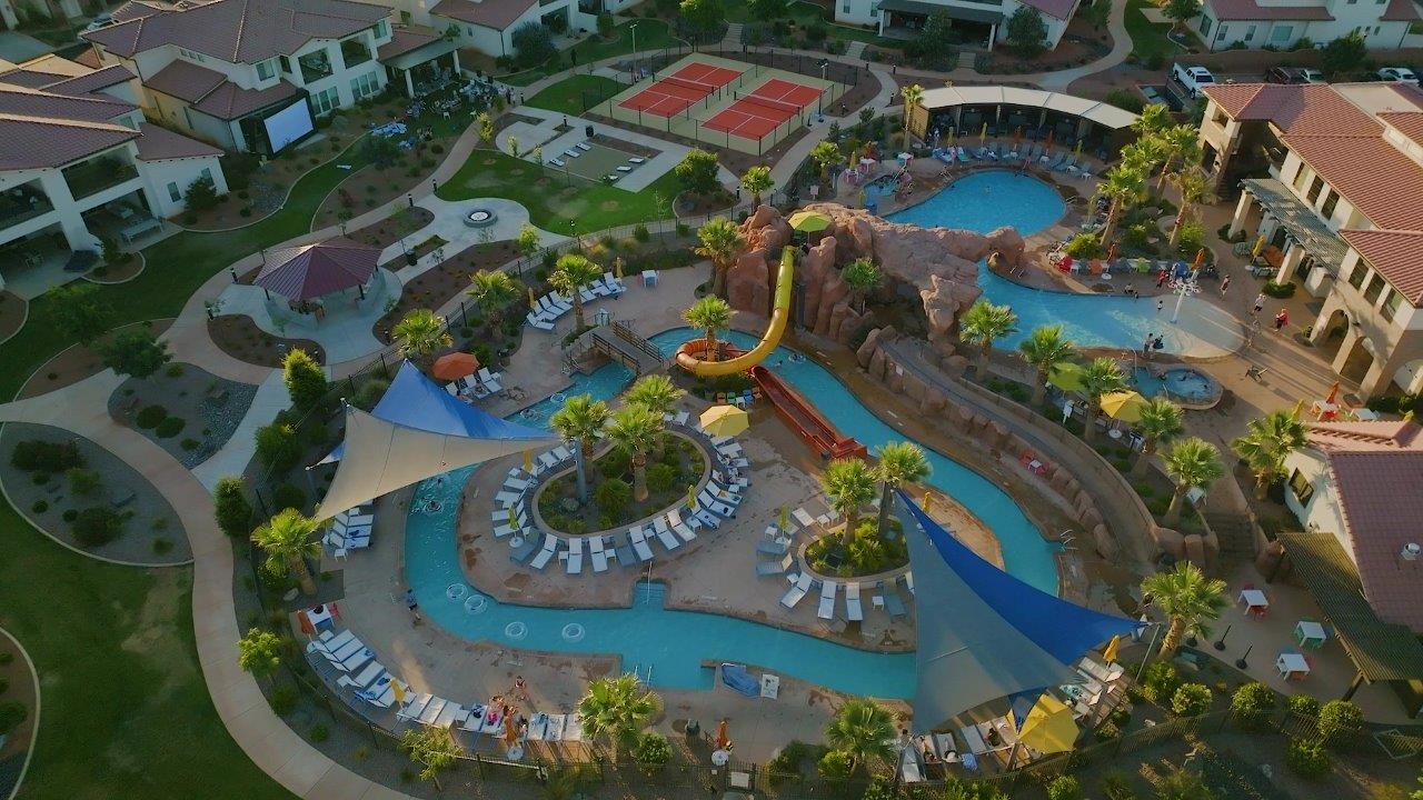 Incredible resort pool with water slide, lazy river, and more!