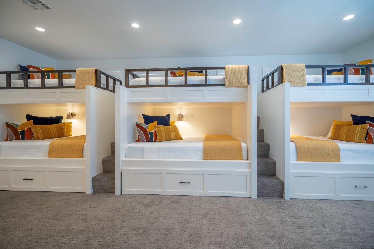 Epic bunk room is the perfect place for the kiddos!