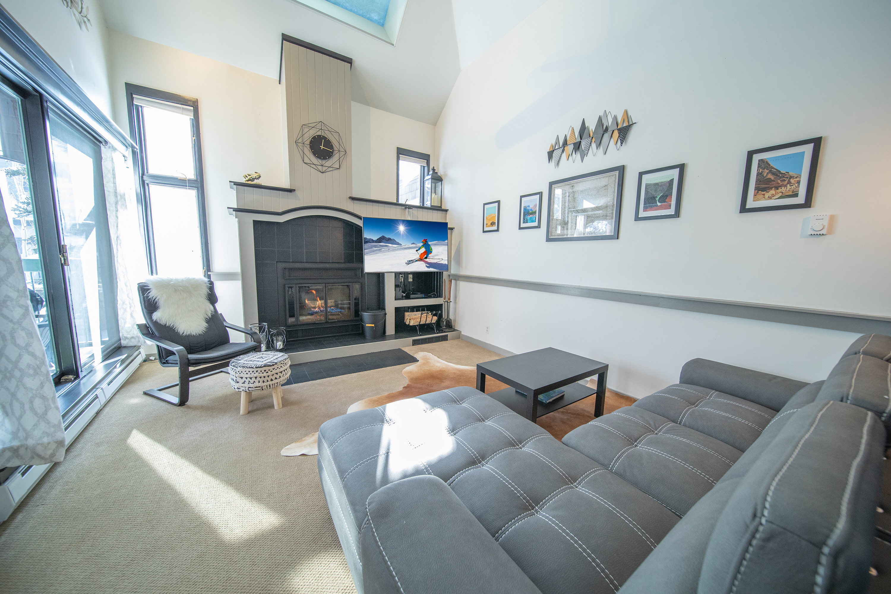 Vaulted ceilings bring in the natural light