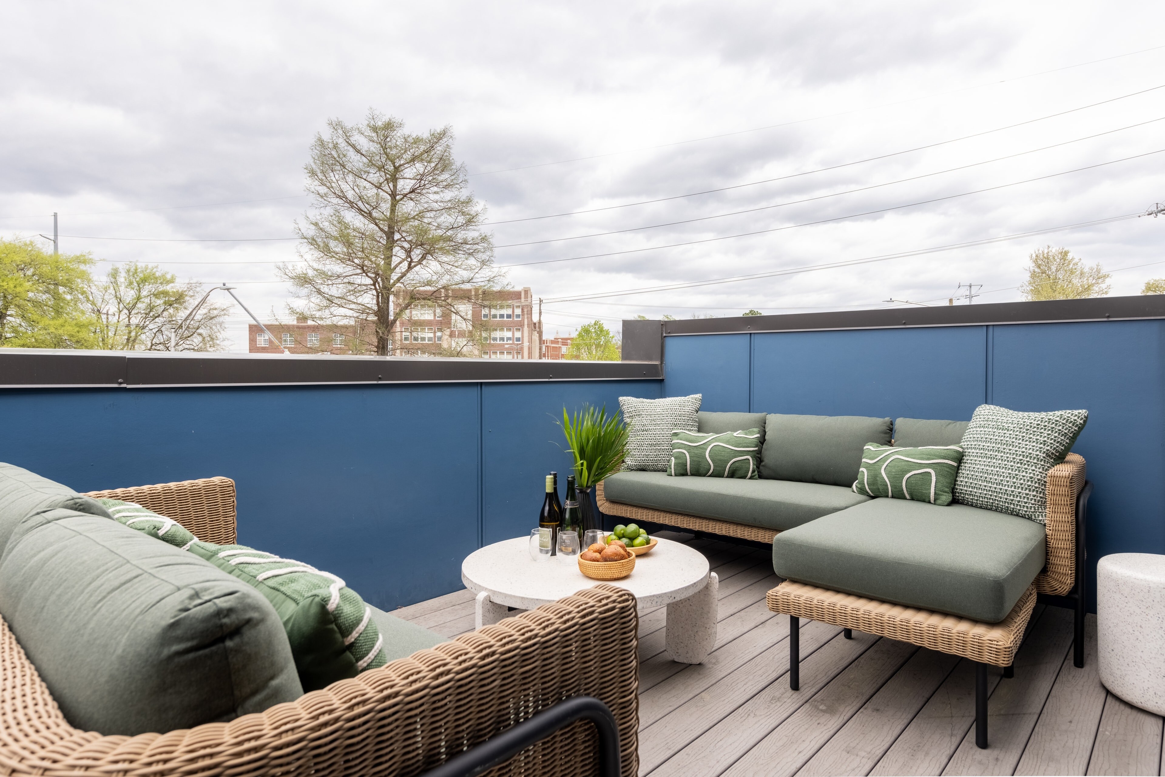 Your apartment features a private outdoor space to enjoy the fresh air.