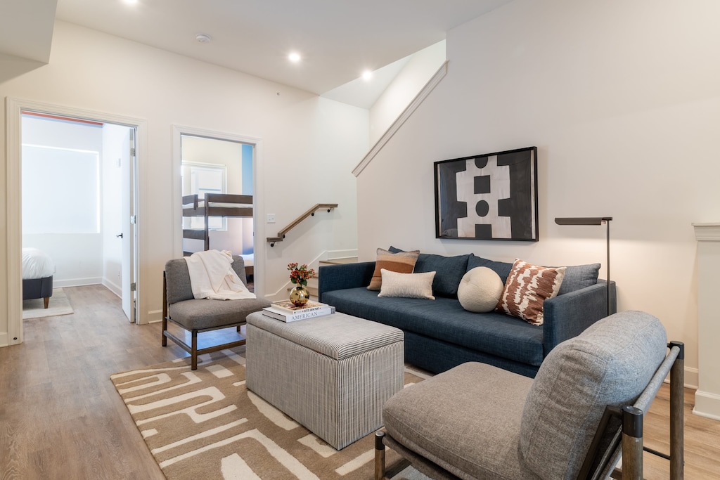 Second living area allows space to spread out.