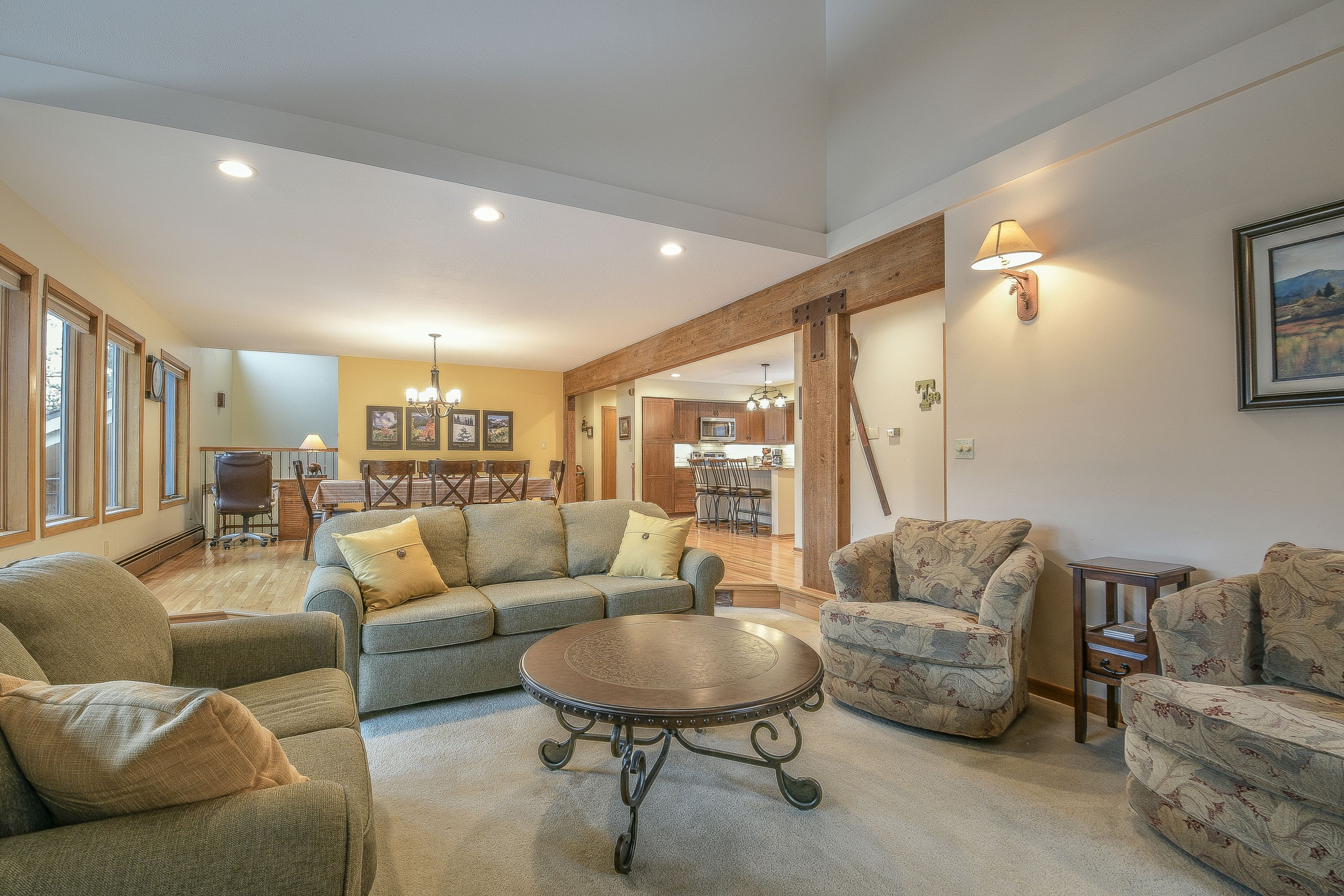 Living room with lots of seating