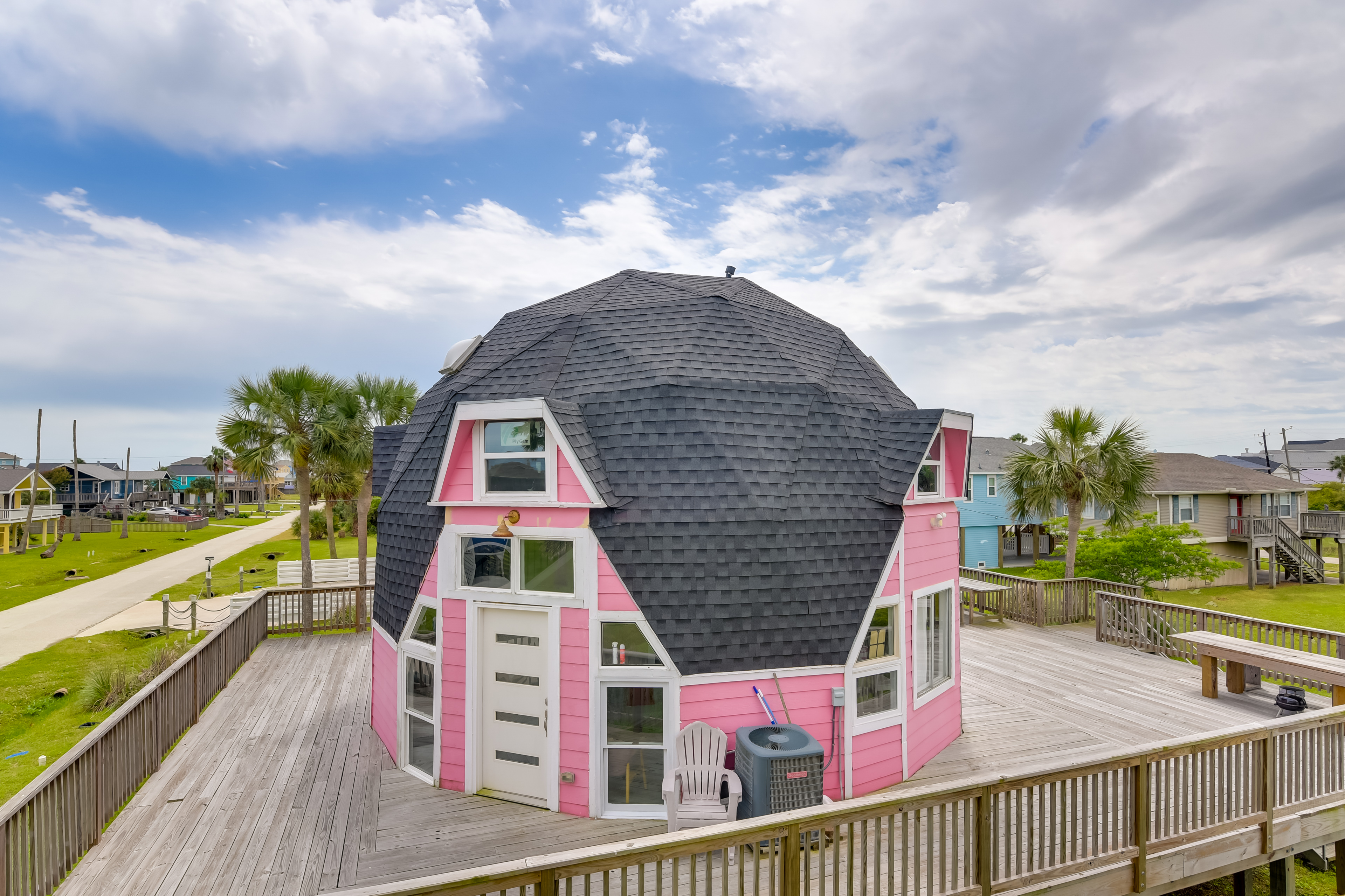 Property Image 1 - Galveston Pink Dome Home, Walk to Beaches!