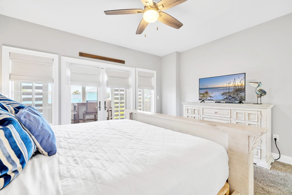 Master bedroom with flat screen