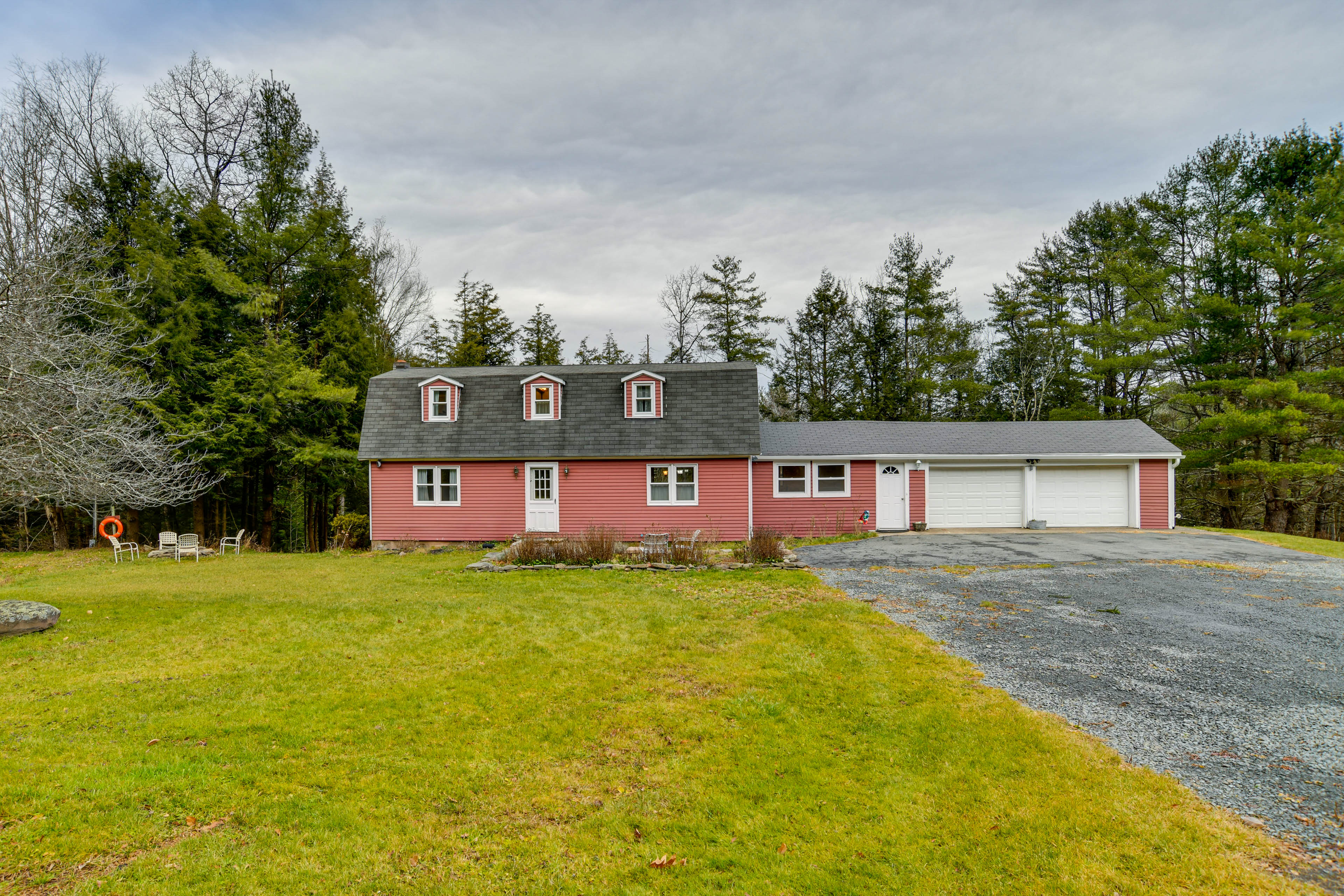 Property Image 2 - Wooded Walton Home with Fire Pit & On-Site Pond!