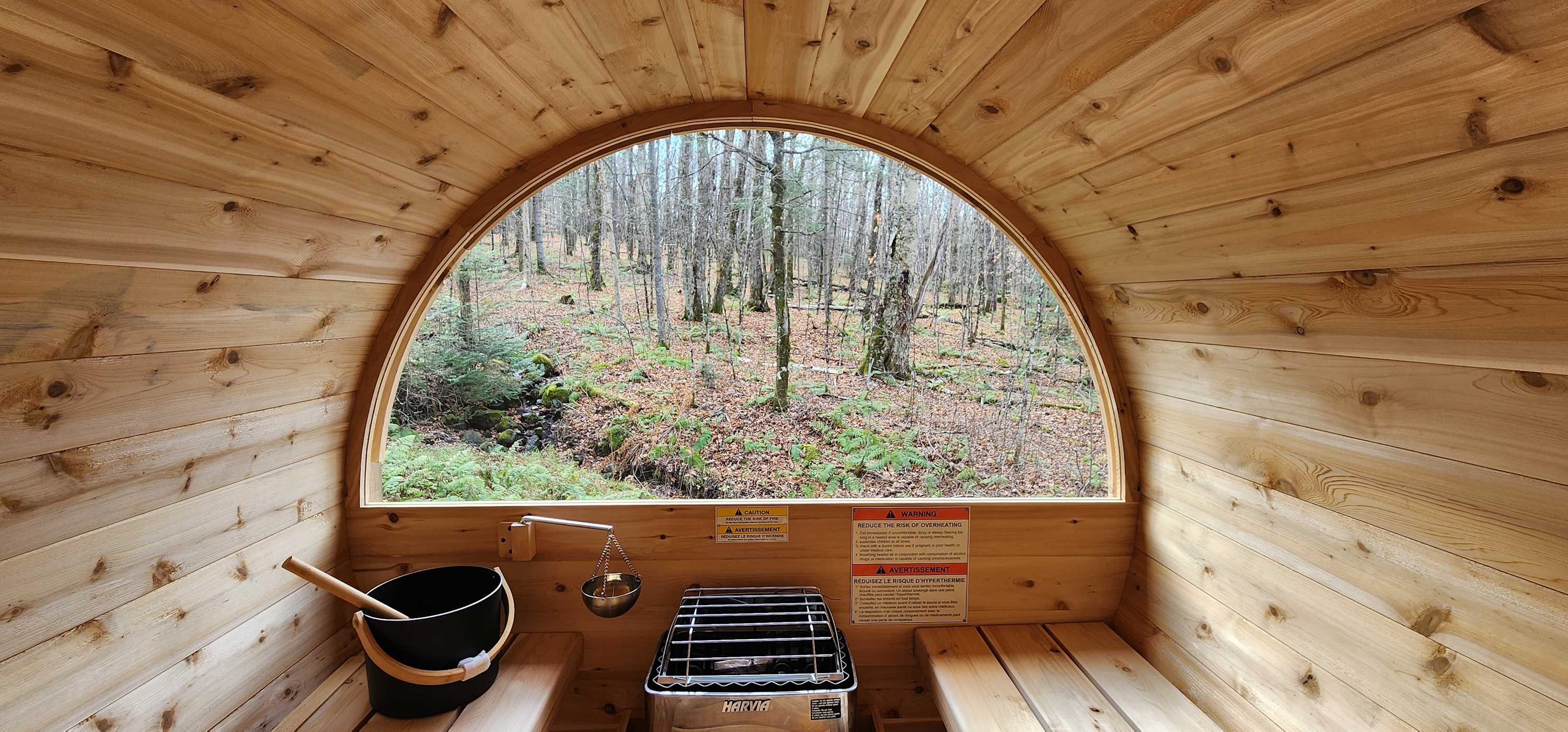 Enjoy a sauna with a view