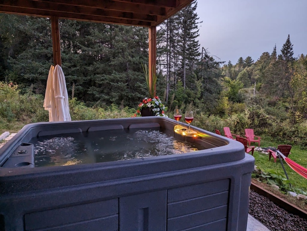 Le spa est parfait pour un moment de détente 