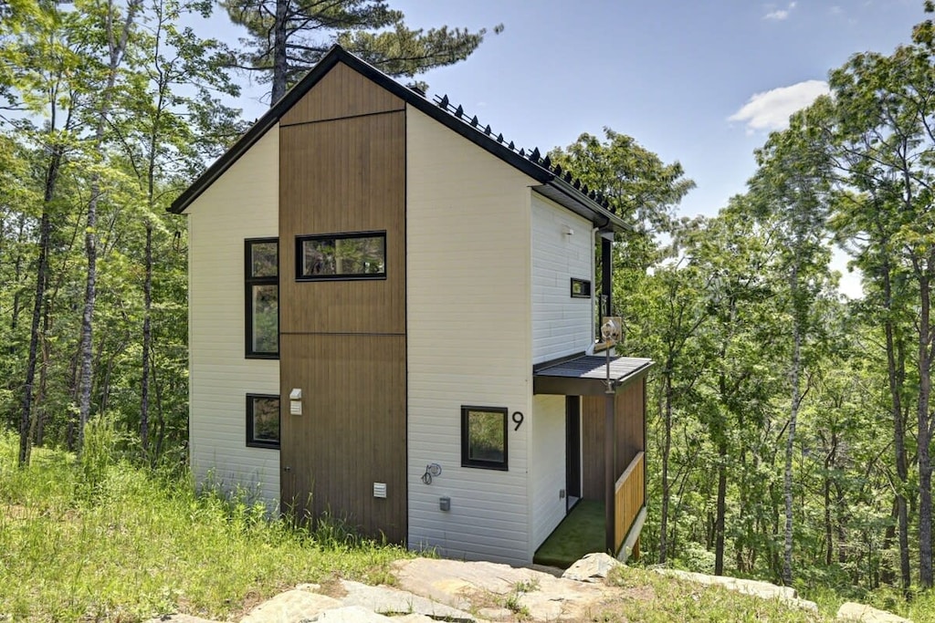 Vue du chalet de l'extérieur 