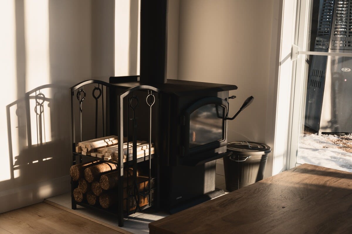 An indoor fireplace for cosy evenings. An indoor fireplace for cosy evenings.