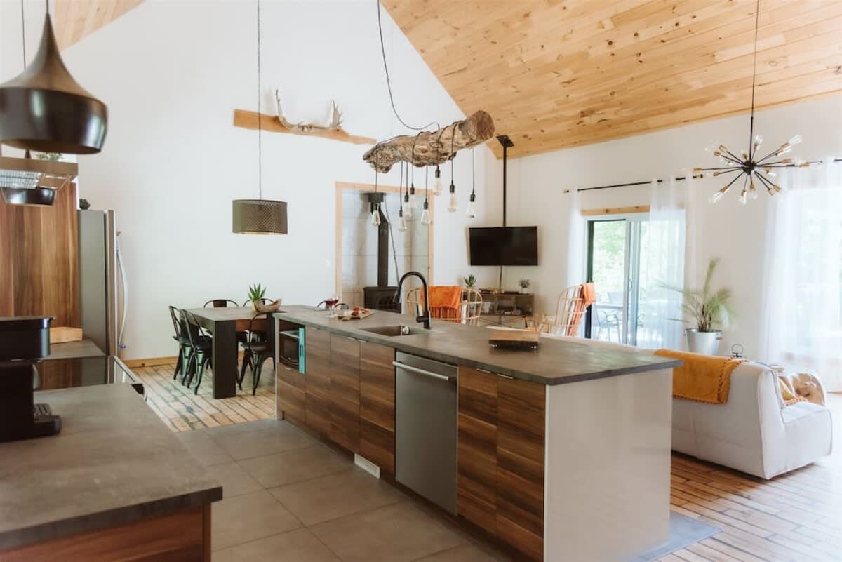 Open kitchen area