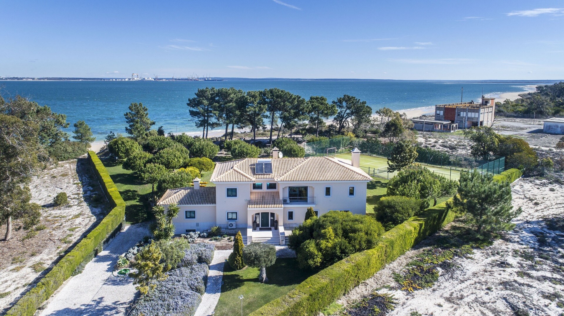 Luxury villa with sea views.