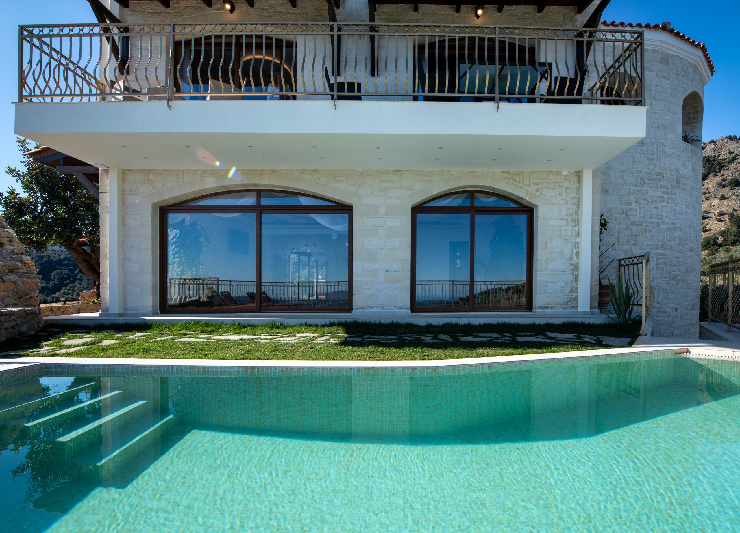 Sophisticated pool surroundings offering a sense of tranquility. 
