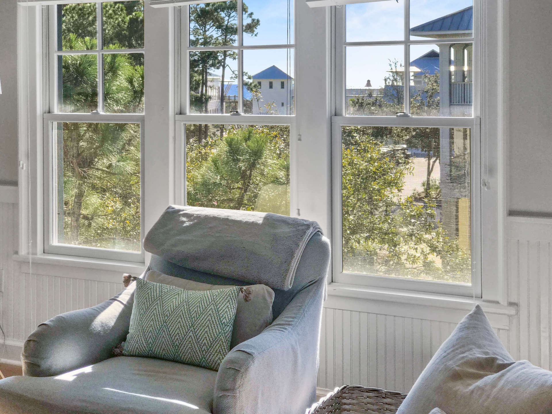 View of Beach Club and Gulf from living room