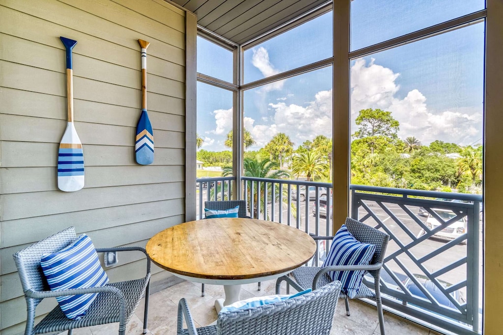 Cafe table for 4 also available with lake views