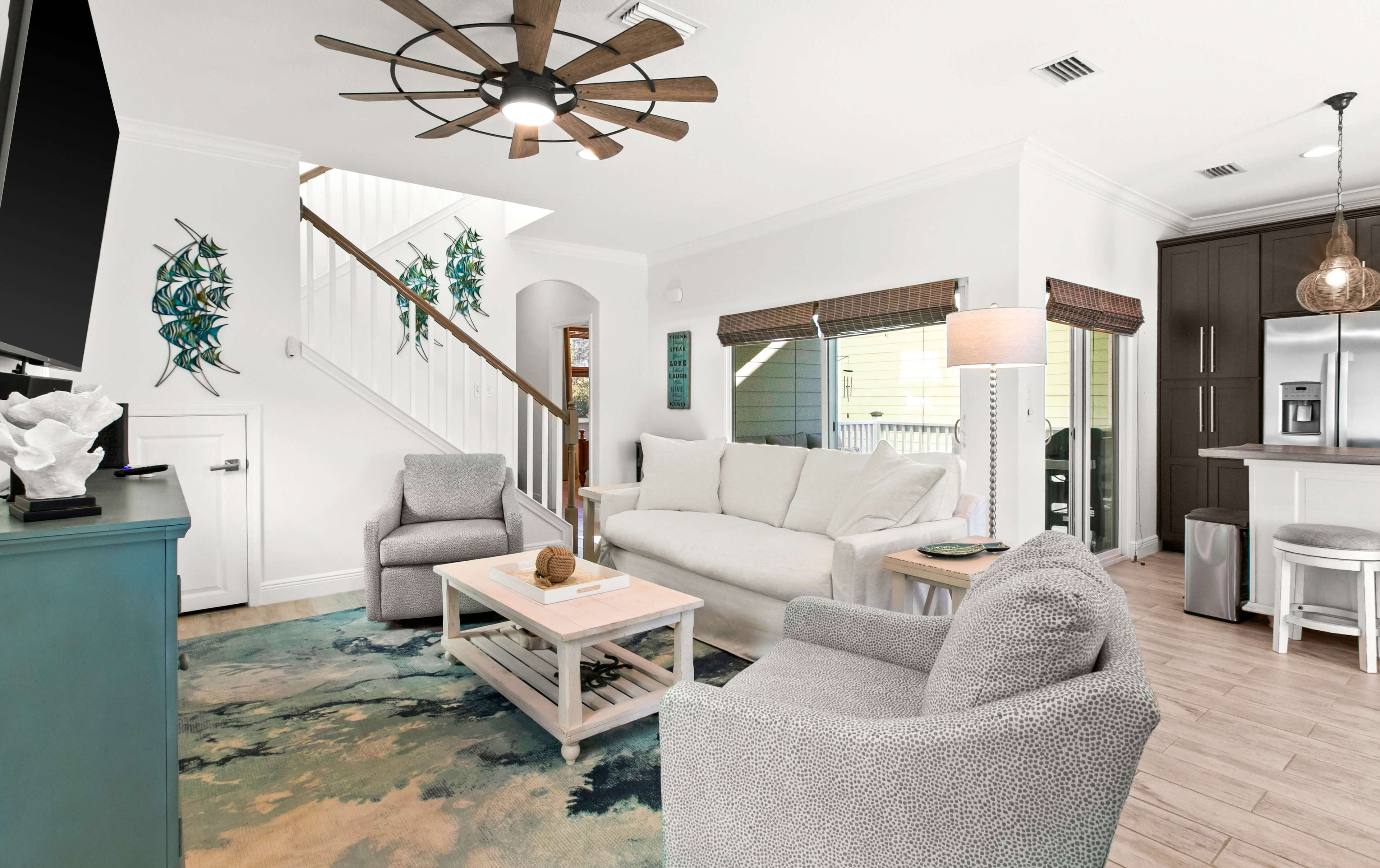 Designer interiors adorn this relaxing home