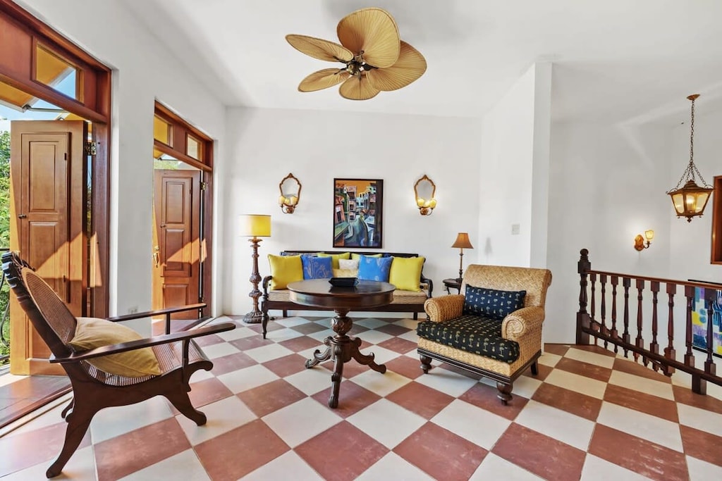 The seating area at the master suite.