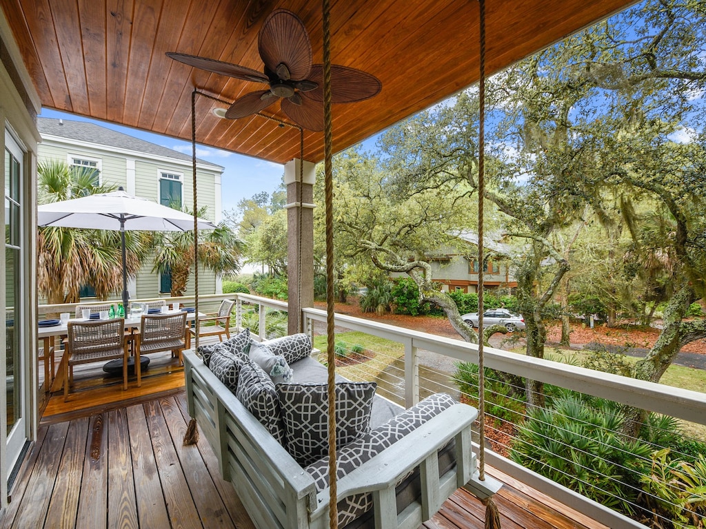 Covered Deck with Swing at 7 Dogwood