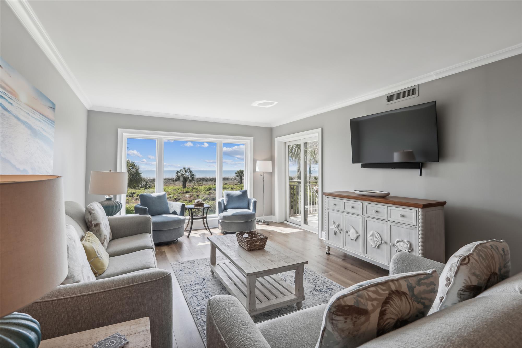 Living Room with Ocean Views at 210 Shorewood