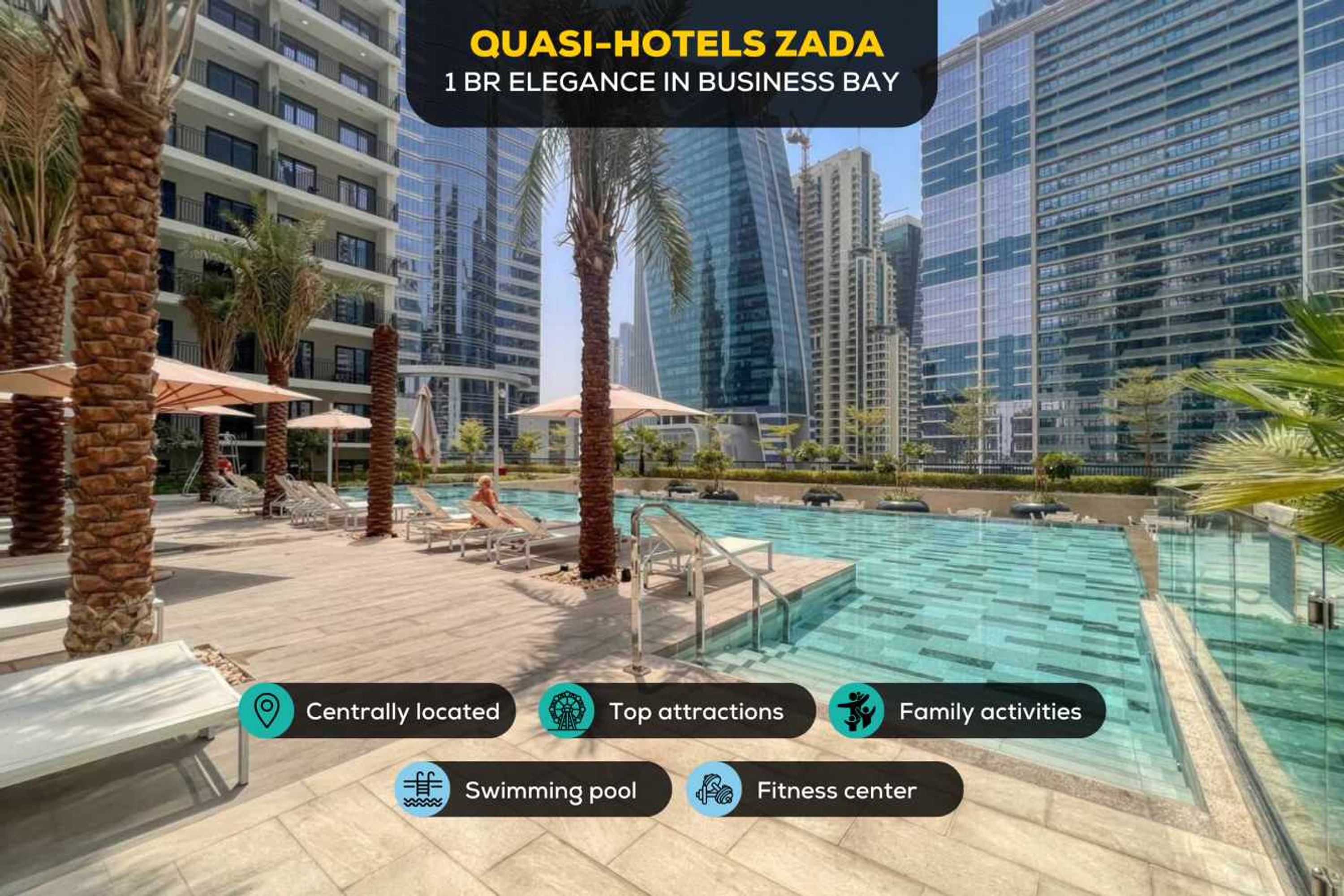 Property Image 1 - Quasi-Hotels Zada Luxe Comfort in Business Bay 1BR