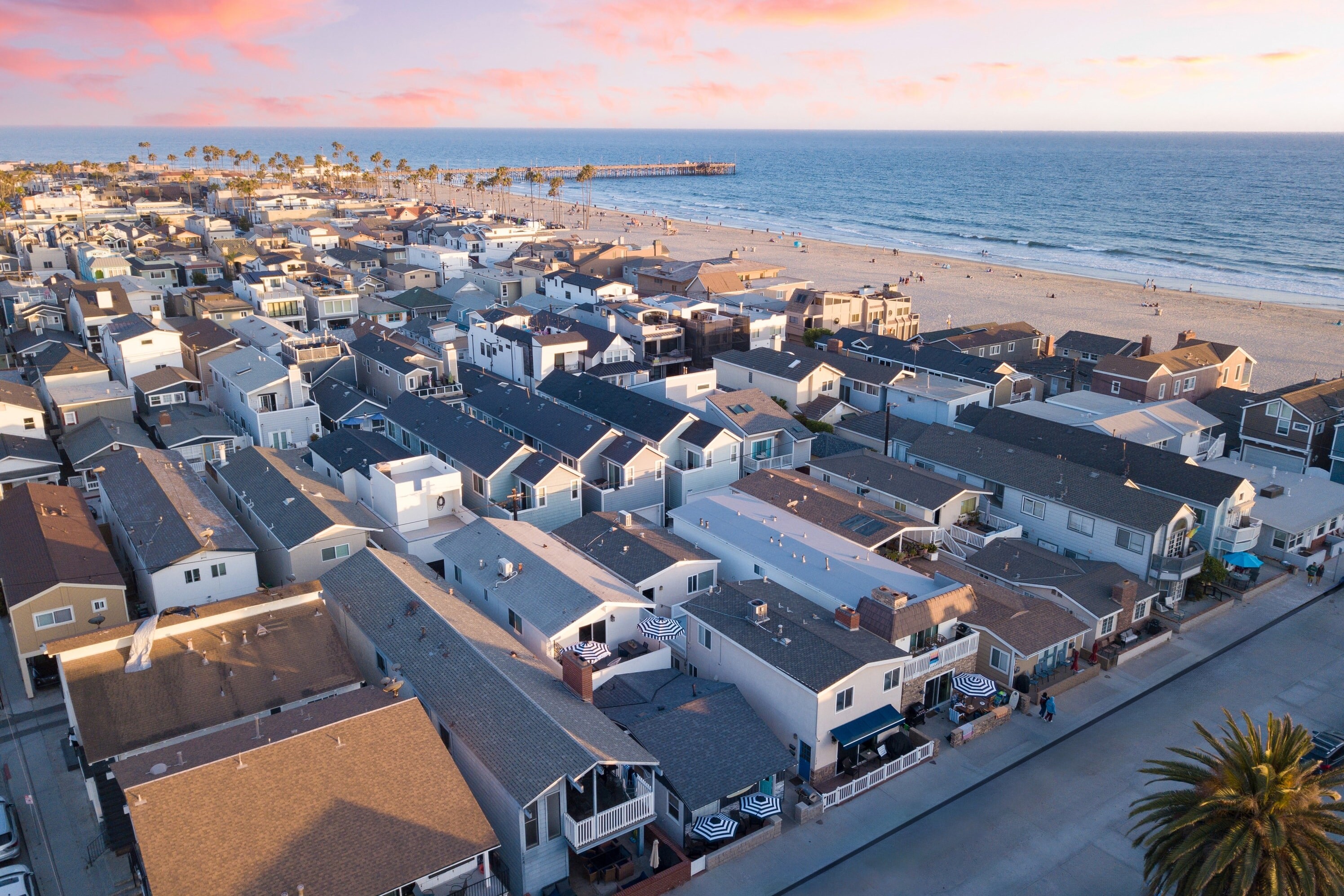 Walk down the street to the beach.