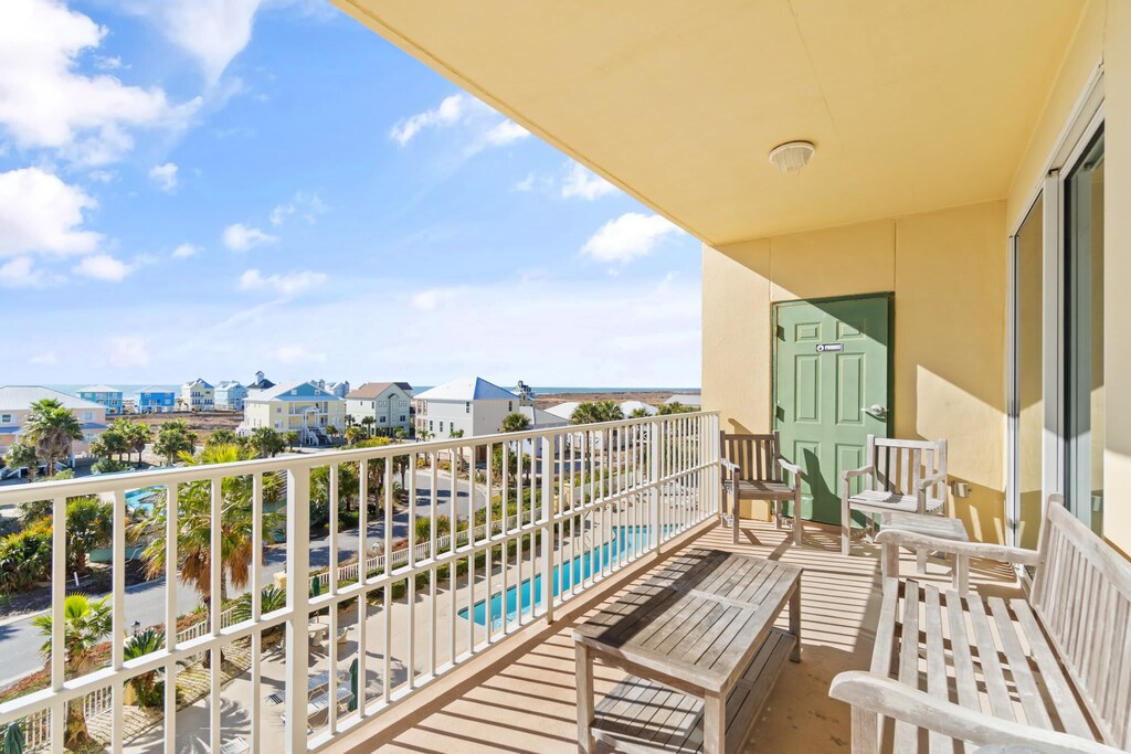 Beautiful and spacious private balcony.