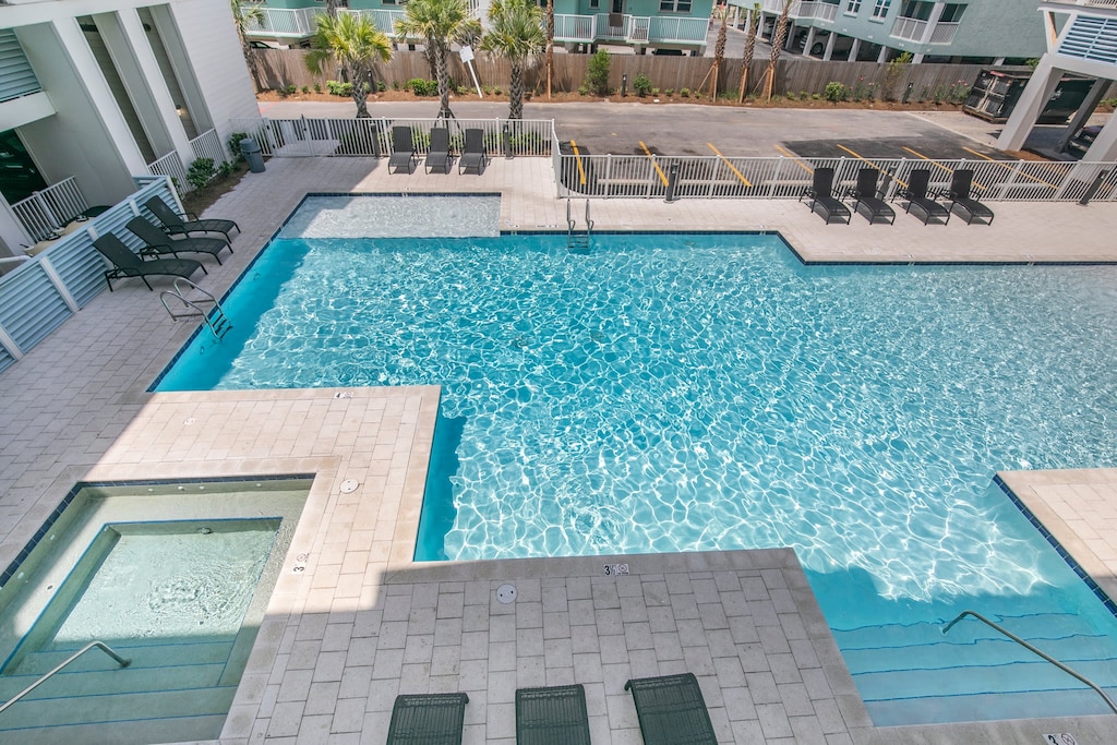 Cool off in the refreshing pool.
