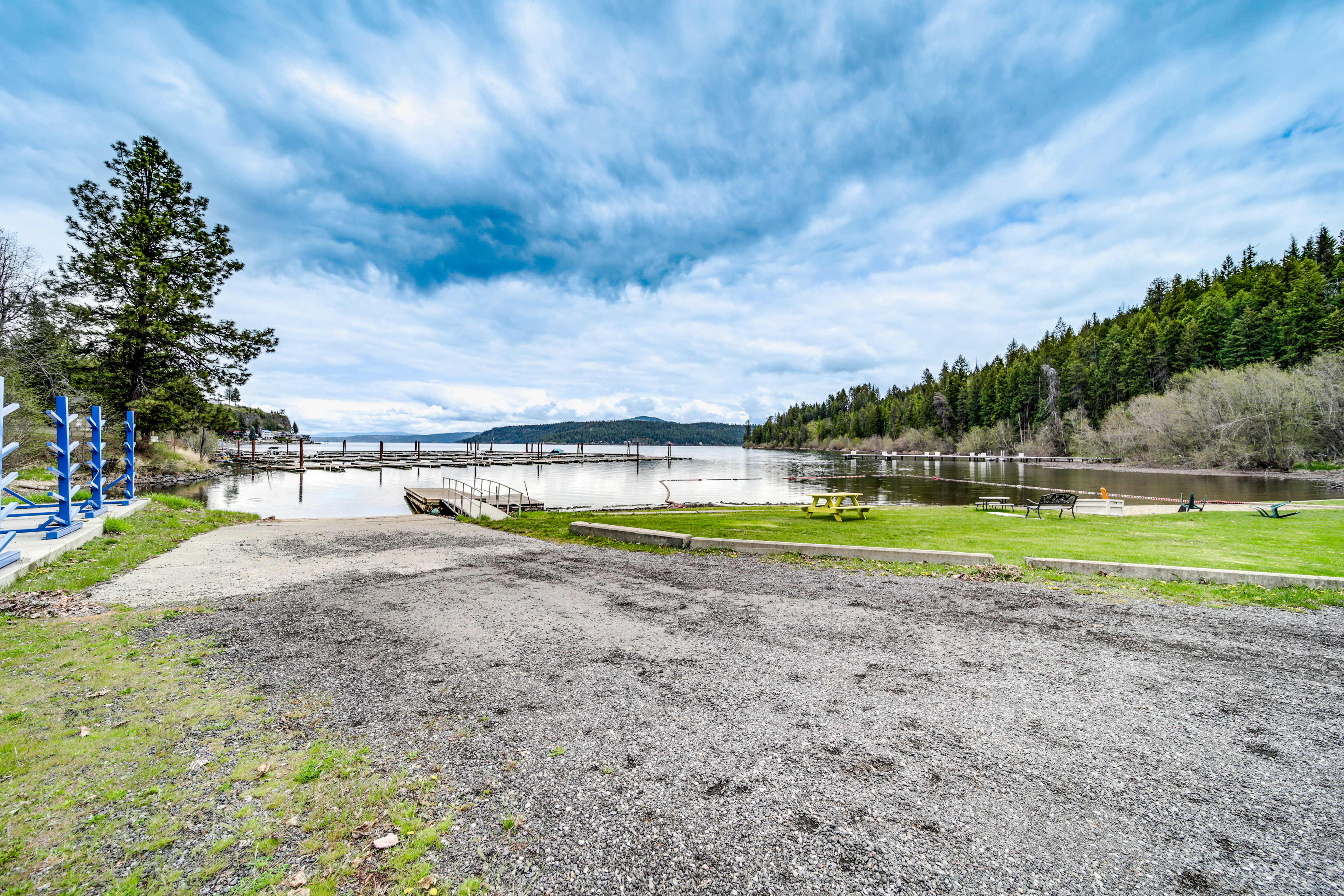 Mid-Century Escape: Lake Views, Steps to Cave Bay!