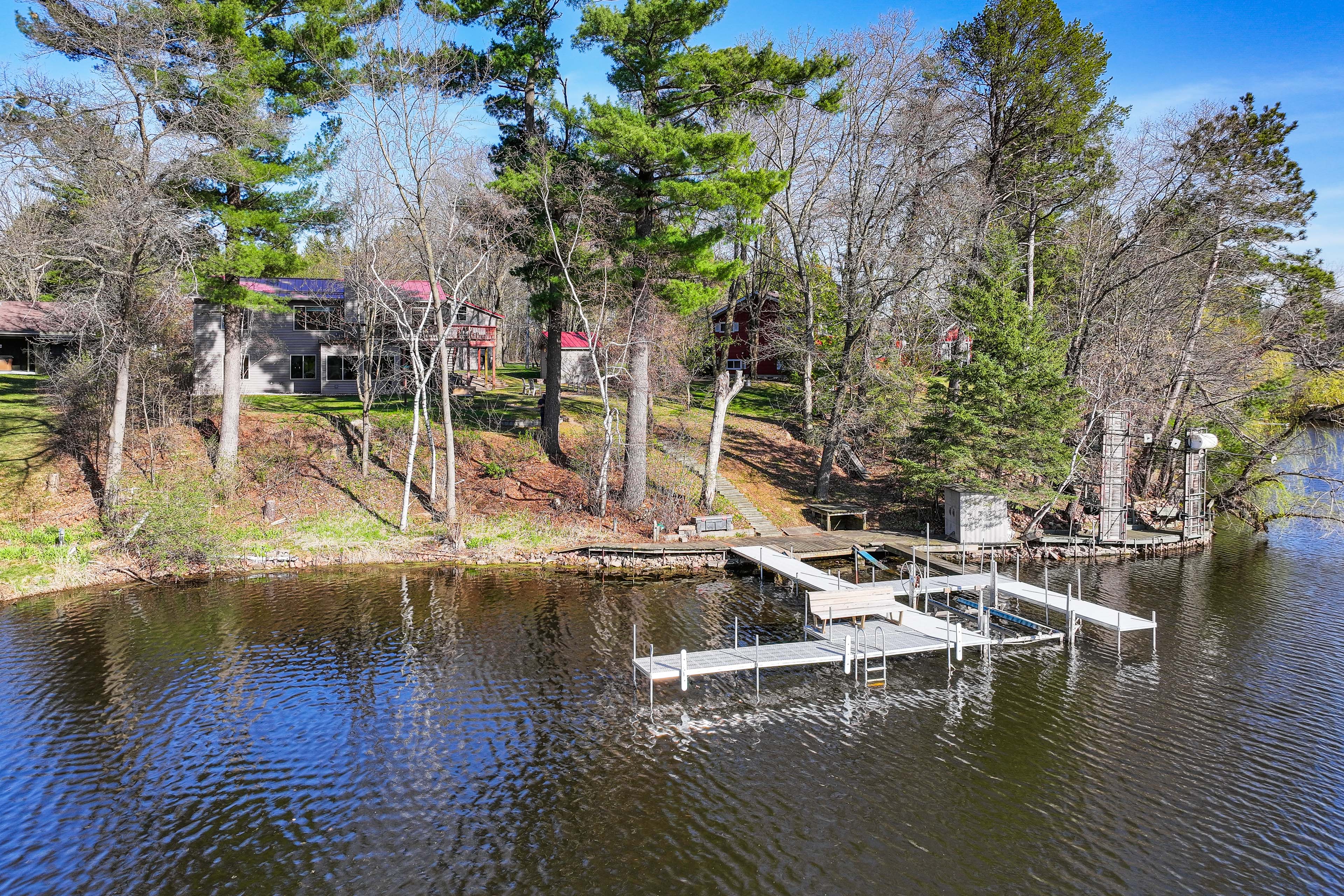 Property Image 2 - Lake Wissota Home w/ Private Dock + Fire Pit!