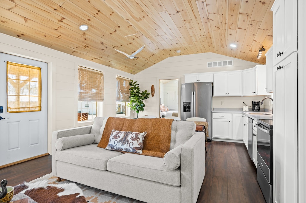 This couch easily converts into a sofa bed.