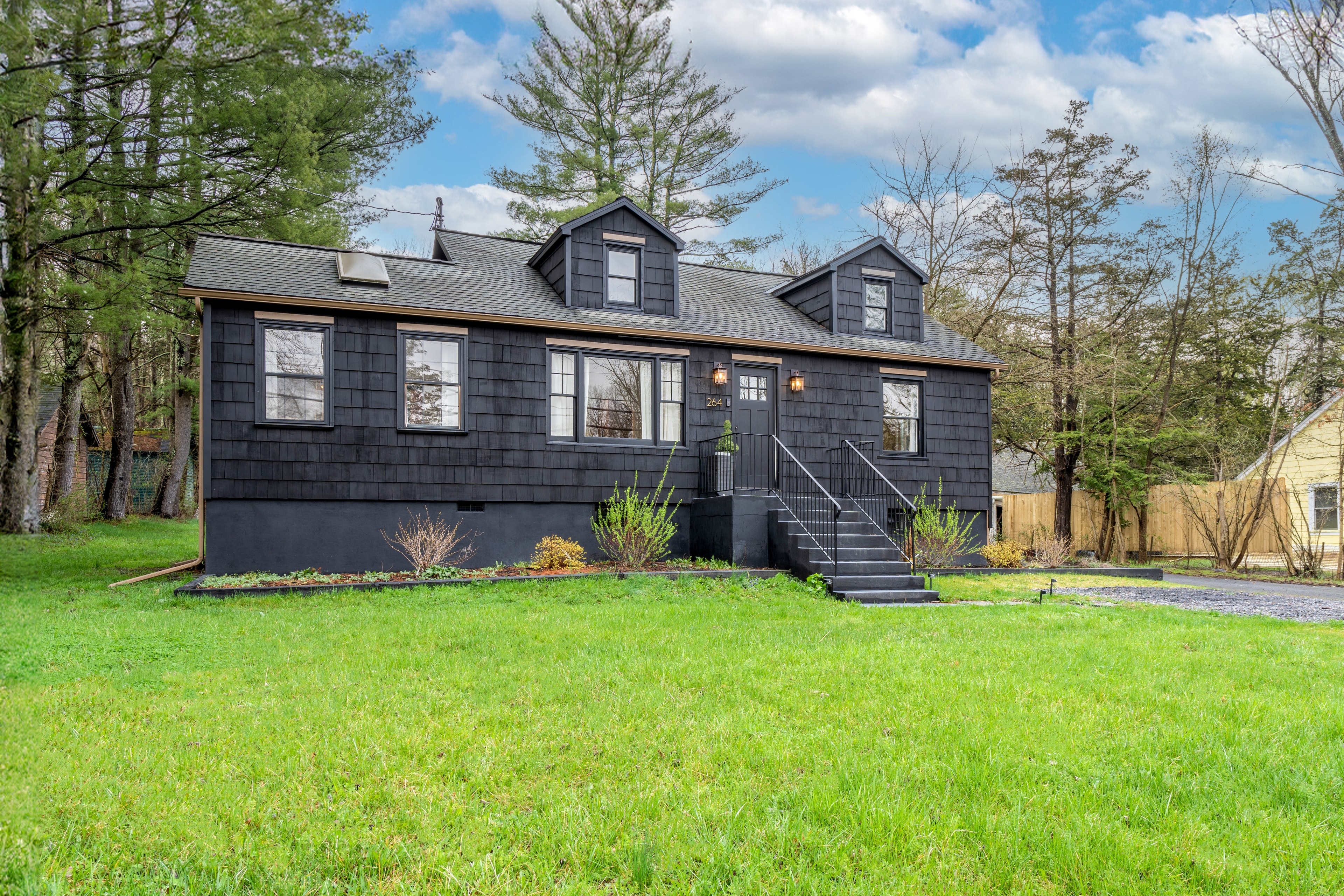 Secluded escape amidst towering trees in the Hudson Valley.