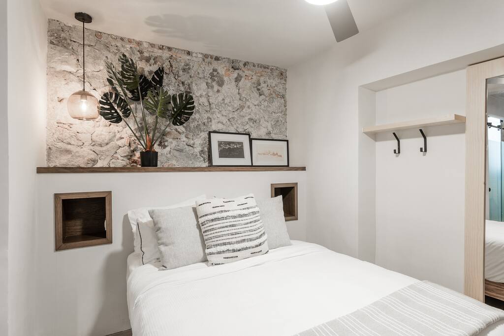 Bedroom with queen bed