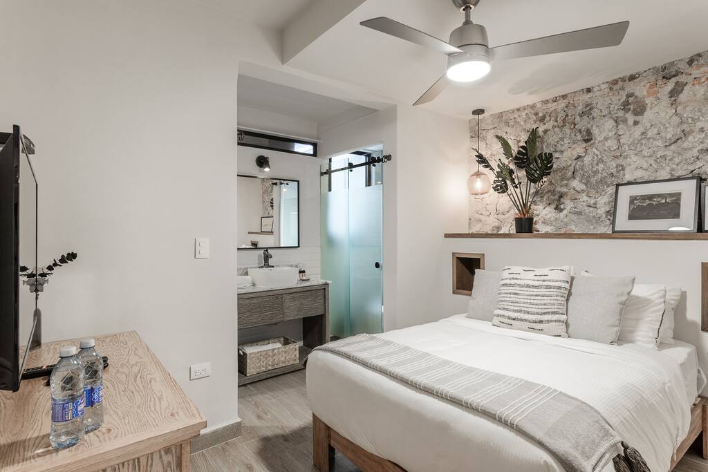 Bedroom with queen bed Bedroom with queen bed