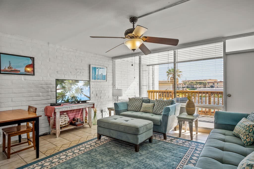 Living room with balcony