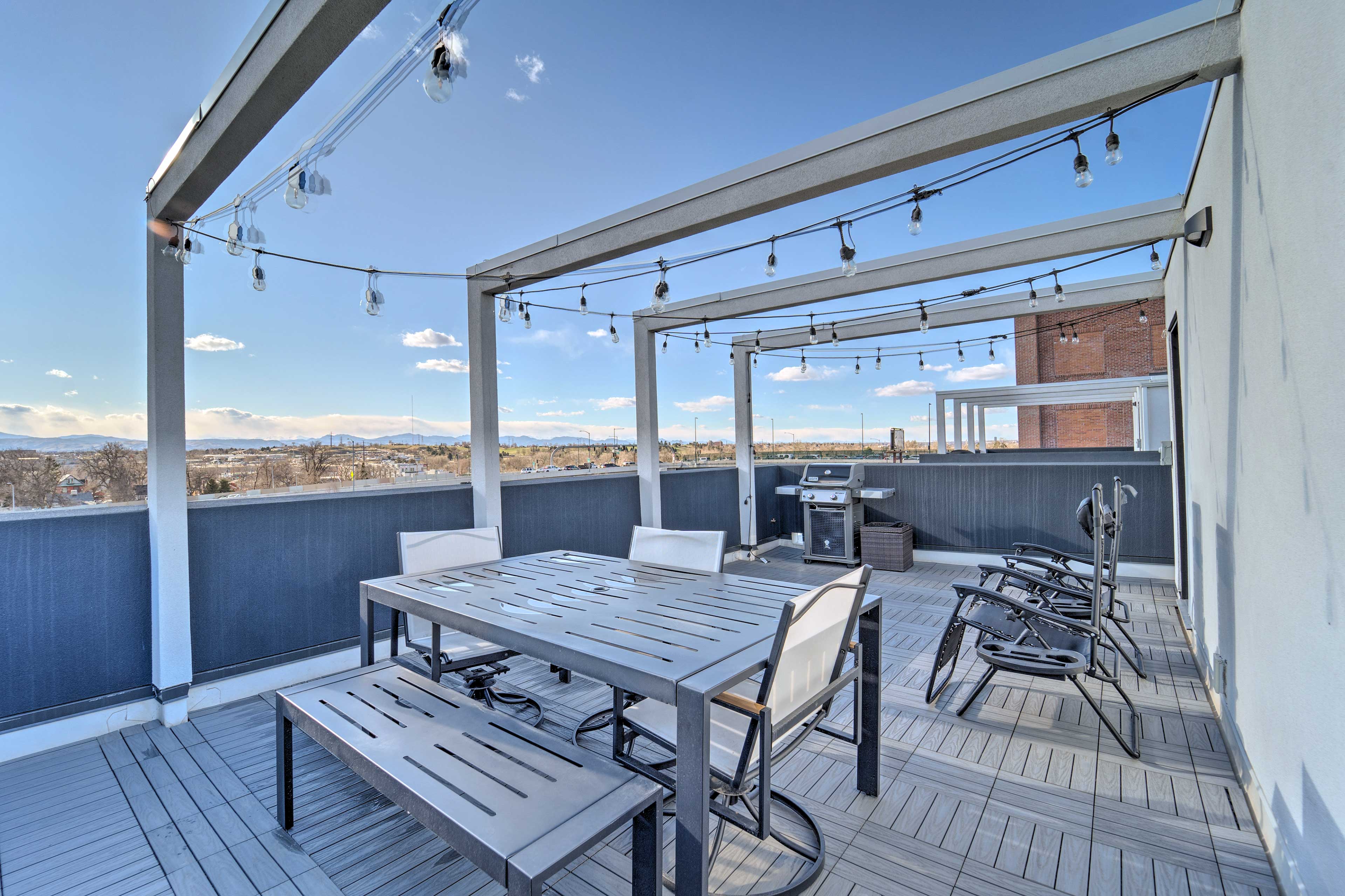 Property Image 1 - Sleek Townhouse w/ Rooftop Patio & Mtn Views!