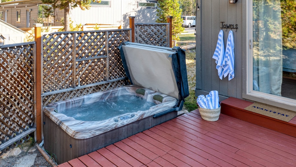 Soak in the hot tub!