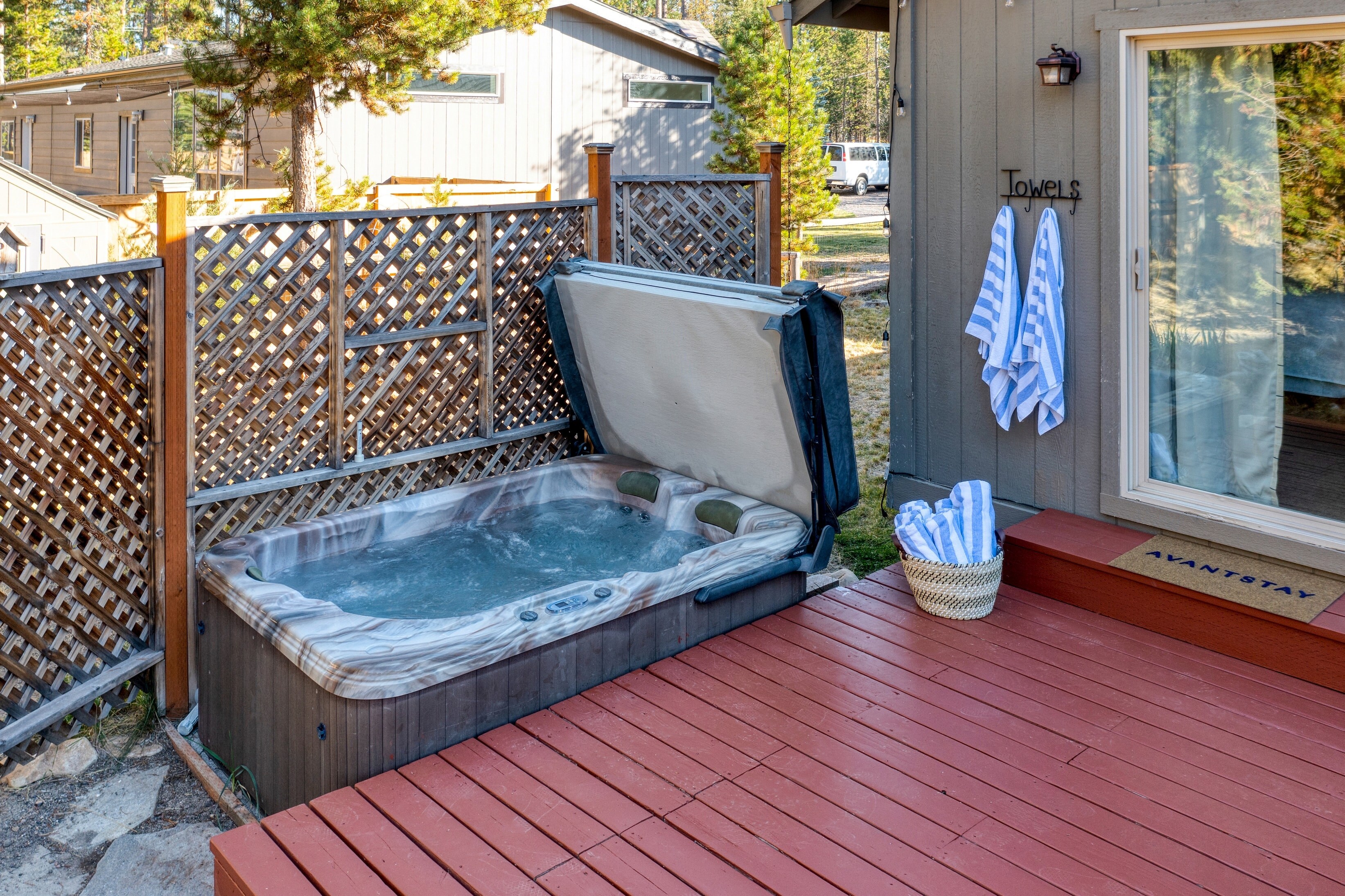 Soak in the hot tub!