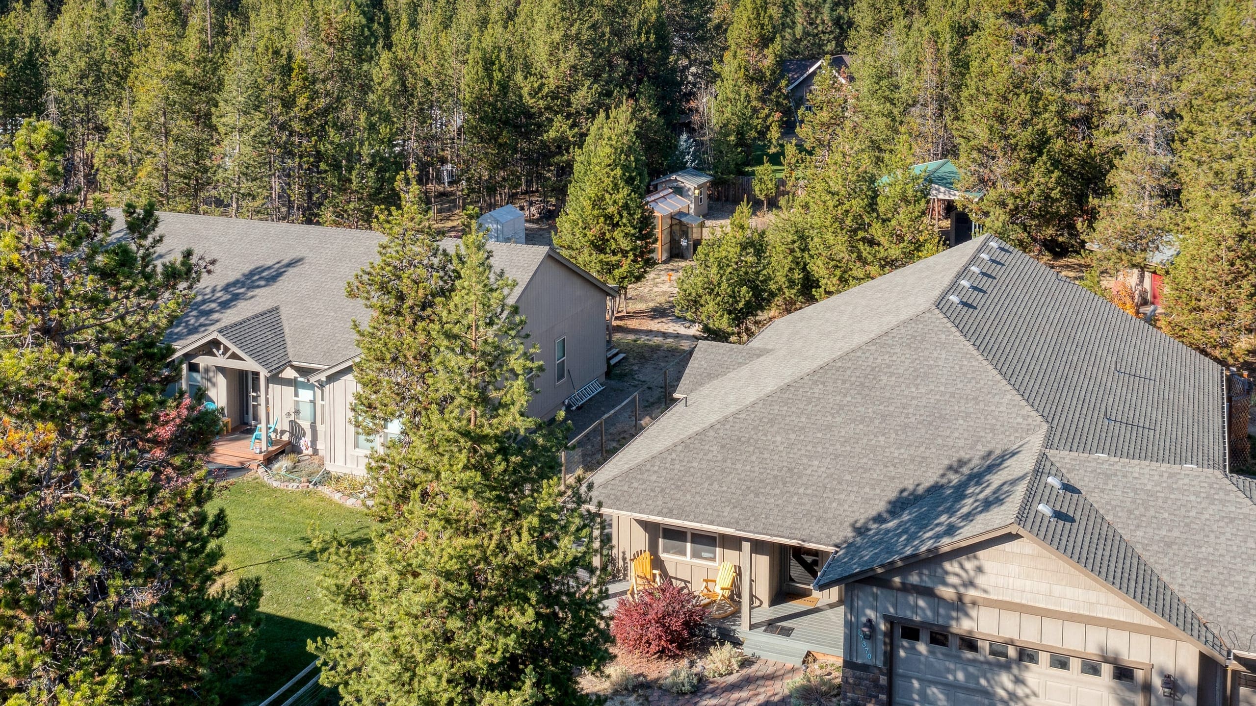 Surrounded by trees. Surrounded by trees.