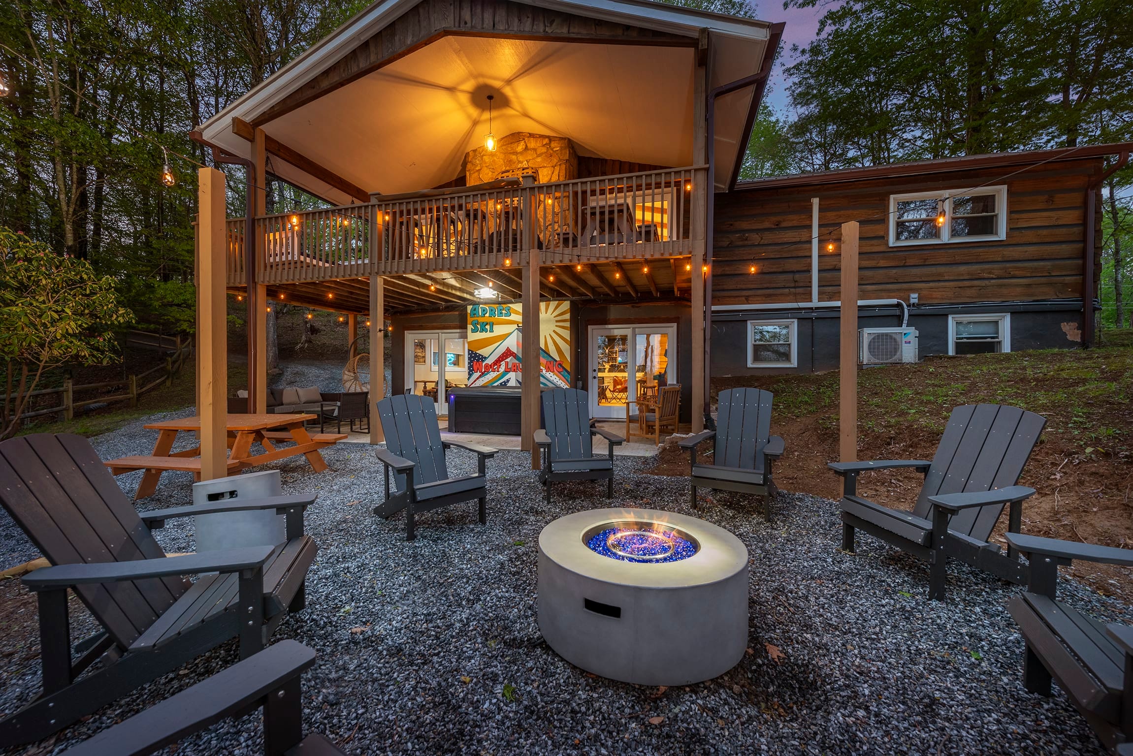 Gather 'round our outdoor firepit, the wilderness has stories to tell!