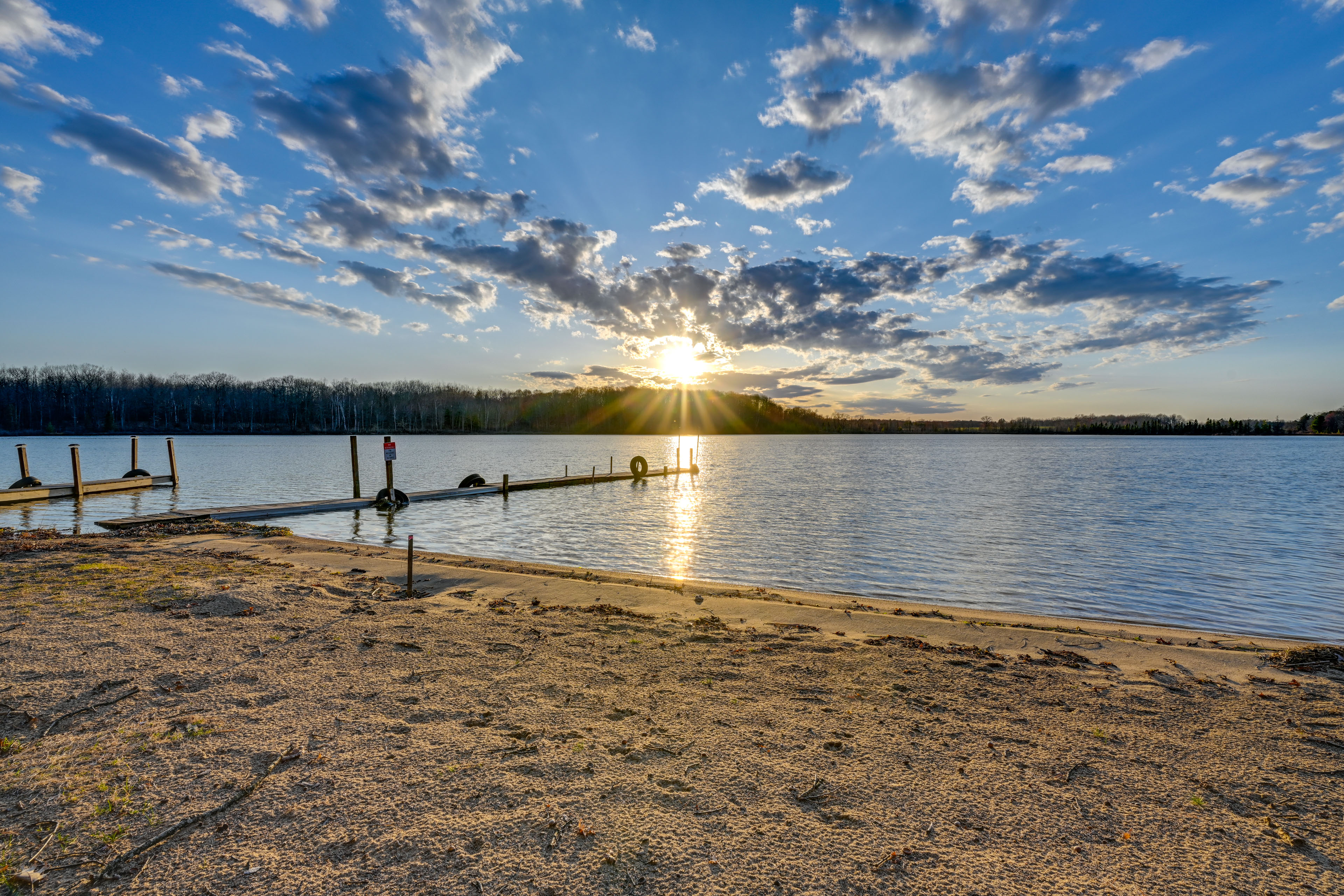 Property Image 1 - Lake Home w/ Dock + Fire Pit: Steps to Sandy Beach