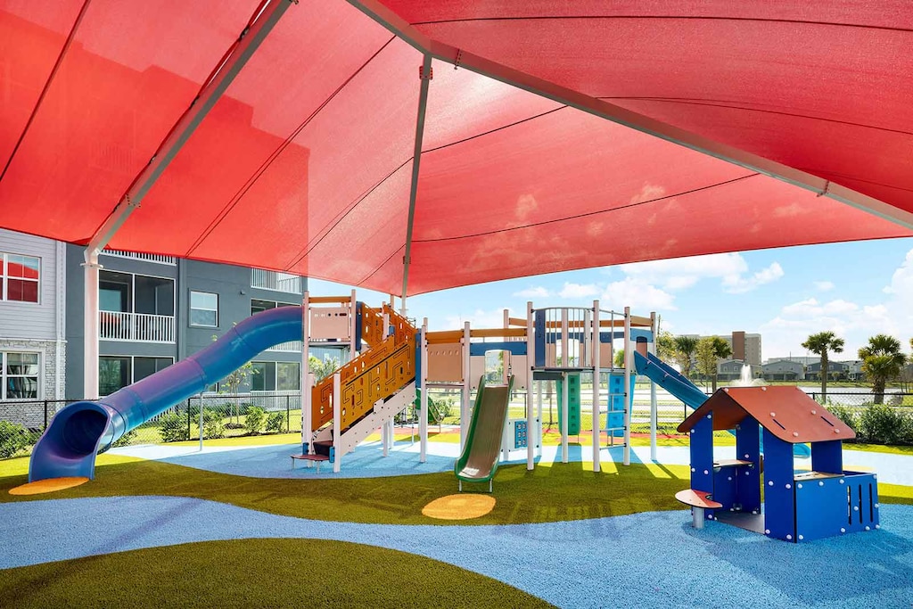 Climb, slide or swing on a perfect Florida day—this covered playground is perfect for kids of all ages
